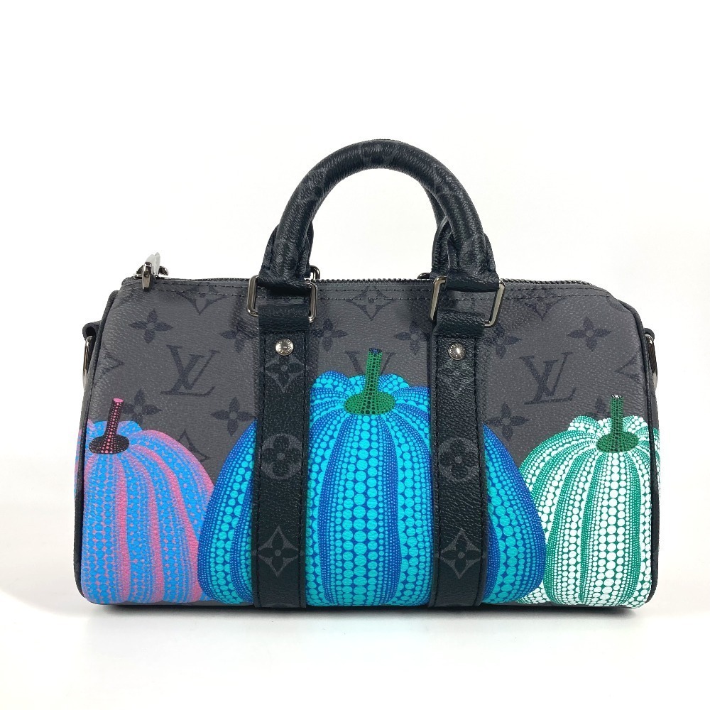 Louis Vuitton Black Keepall Crossbody Eclipse Bandouliere LV Bag YK Reverse